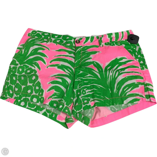 Shorts Designer By Lilly Pulitzer In Green & Pink, Size: 16