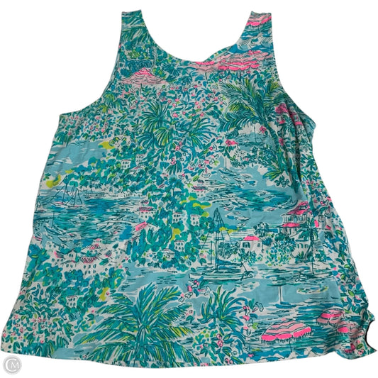 Top Sleeveless Designer By Lilly Pulitzer In Blue, Size: Xl