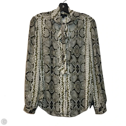 Blouse Long Sleeve By J. Crew In Snakeskin Print, Size: S