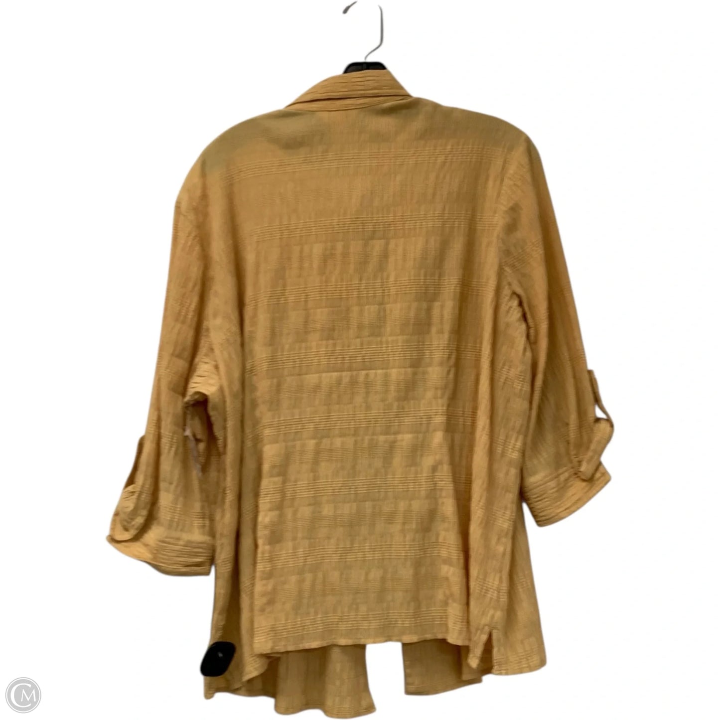 Top Long Sleeve By Cj Banks In Yellow, Size: 2x