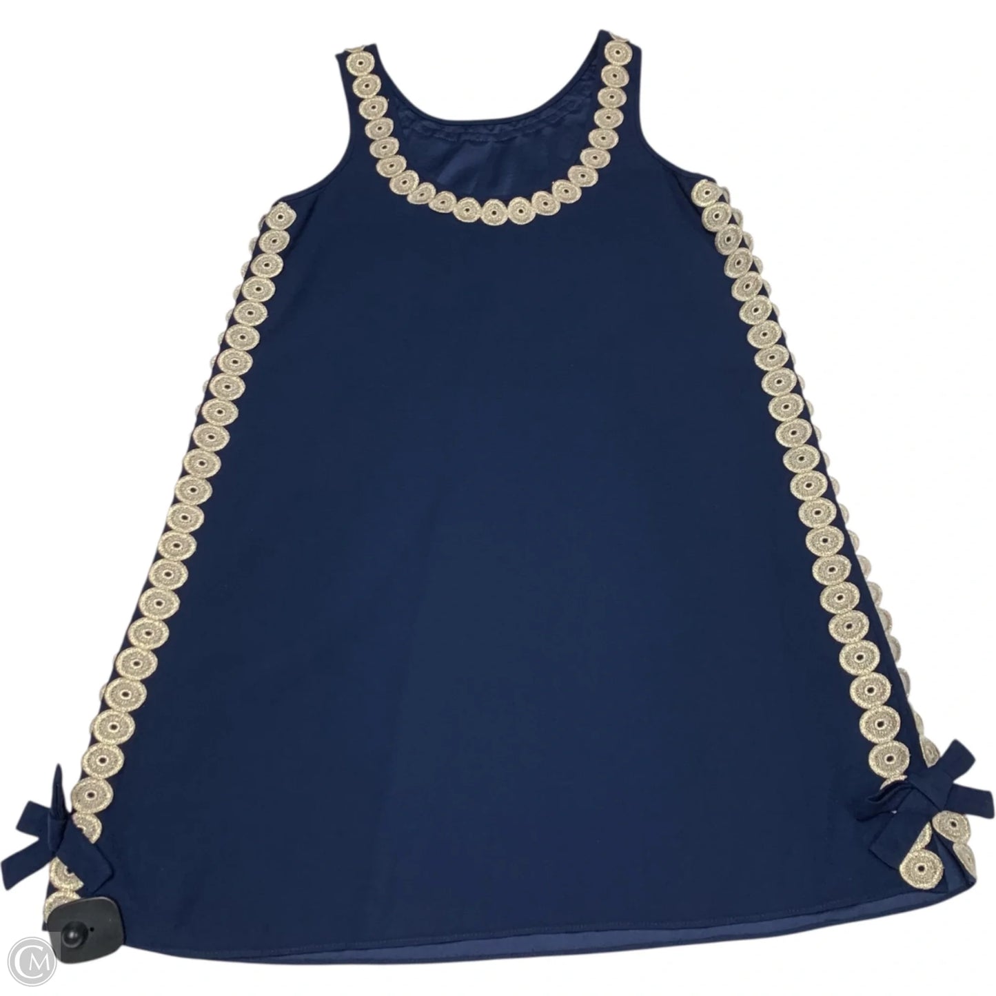 Dress Designer By Lilly Pulitzer In Blue & Gold, Size: Xs