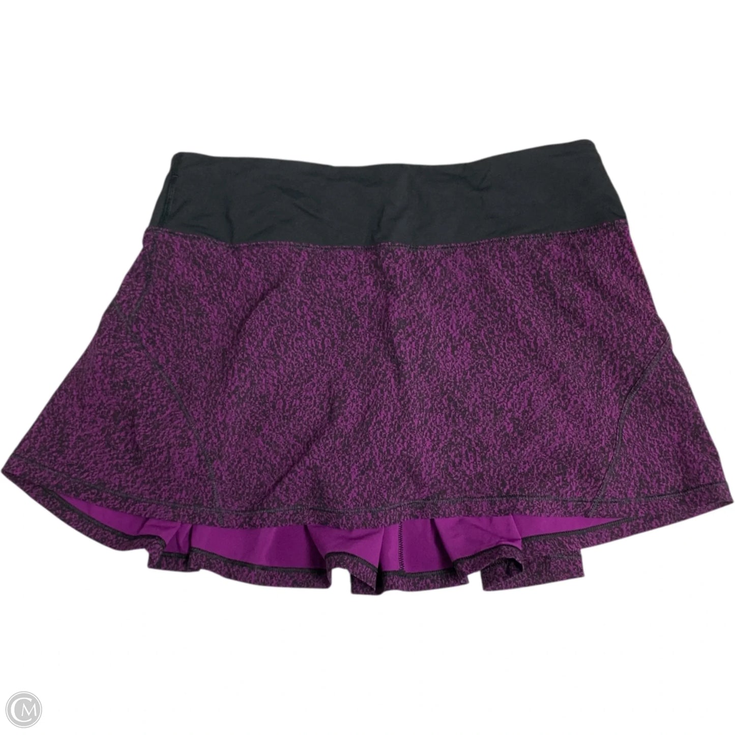 Athletic Skort By Lululemon In Black & Purple, Size: S