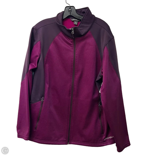 Athletic Jacket By Eddie Bauer In Purple, Size: 2x