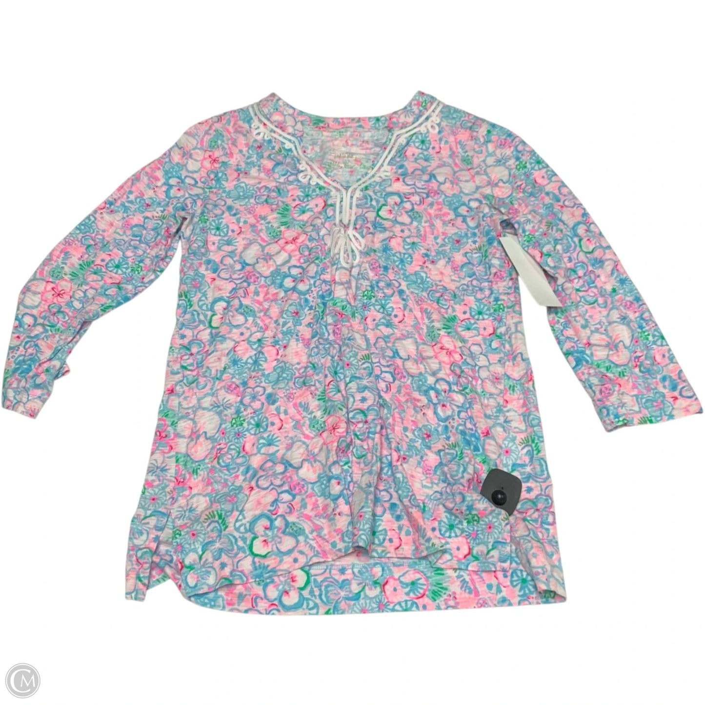 Tunic Designer By Lilly Pulitzer In Blue & Pink, Size: M