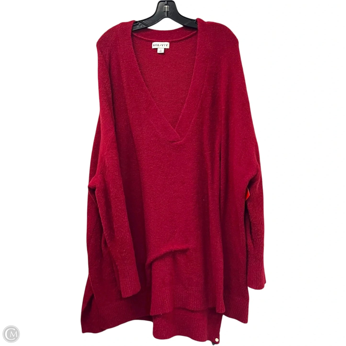 Sweater By Ava & Viv In Red, Size: 3x