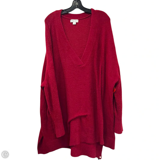 Sweater By Ava & Viv In Red, Size: 3x