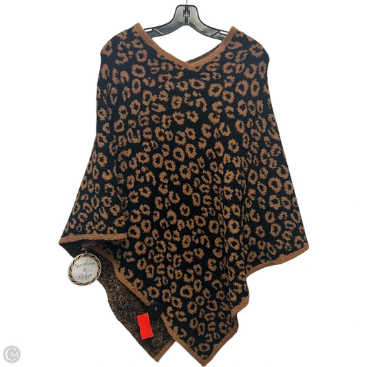 Poncho By Clothes Mentor In Leopard Print, Size: Osfm