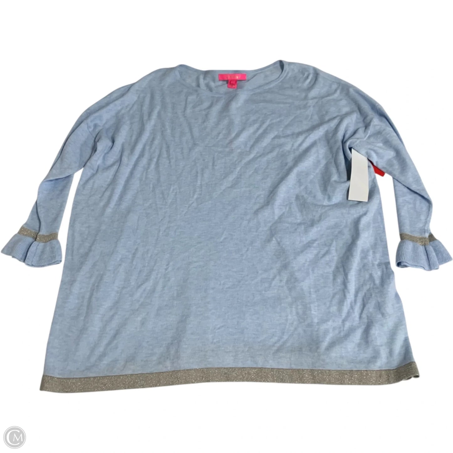 Top Long Sleeve Designer By Lilly Pulitzer In Blue, Size: L