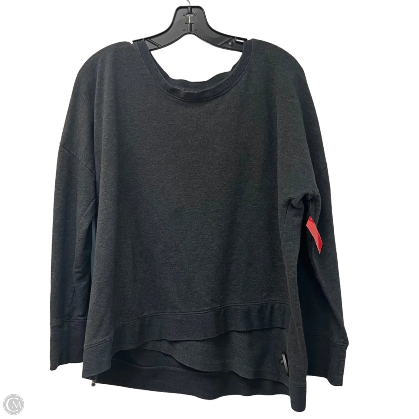 Athletic Top Long Sleeve Crewneck By Gaiam In Grey, Size: Xl