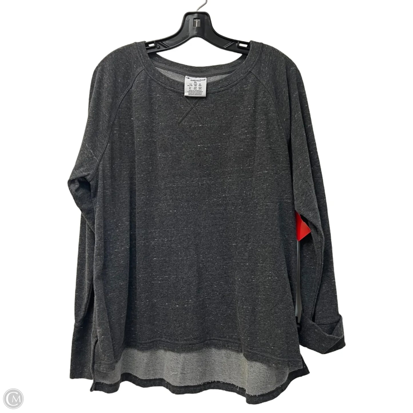 Athletic Top Long Sleeve Crewneck By Champion In Grey, Size: Xl