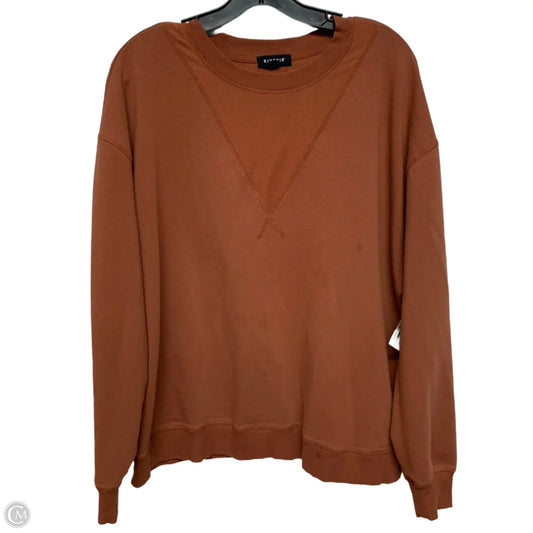 Sweatshirt Crewneck By Kensie In Brown, Size: Xl