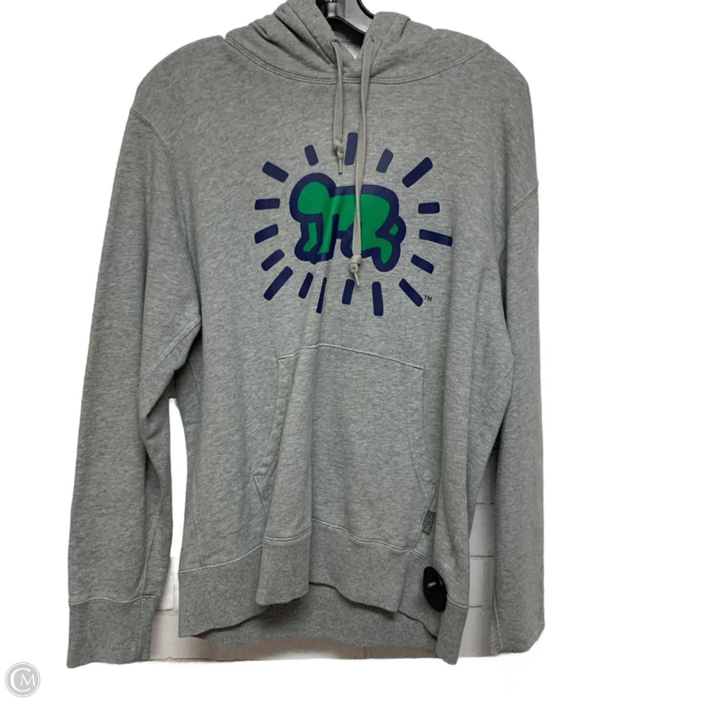 Sweatshirt Hoodie By Sprzny In Grey, Size: M