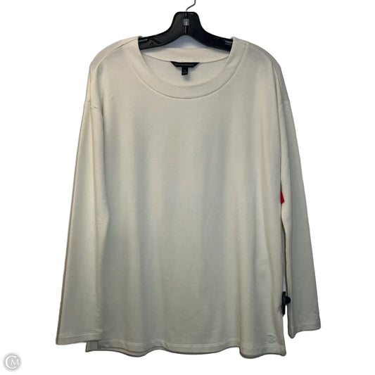 Top Long Sleeve By Banana Republic In White, Size: S