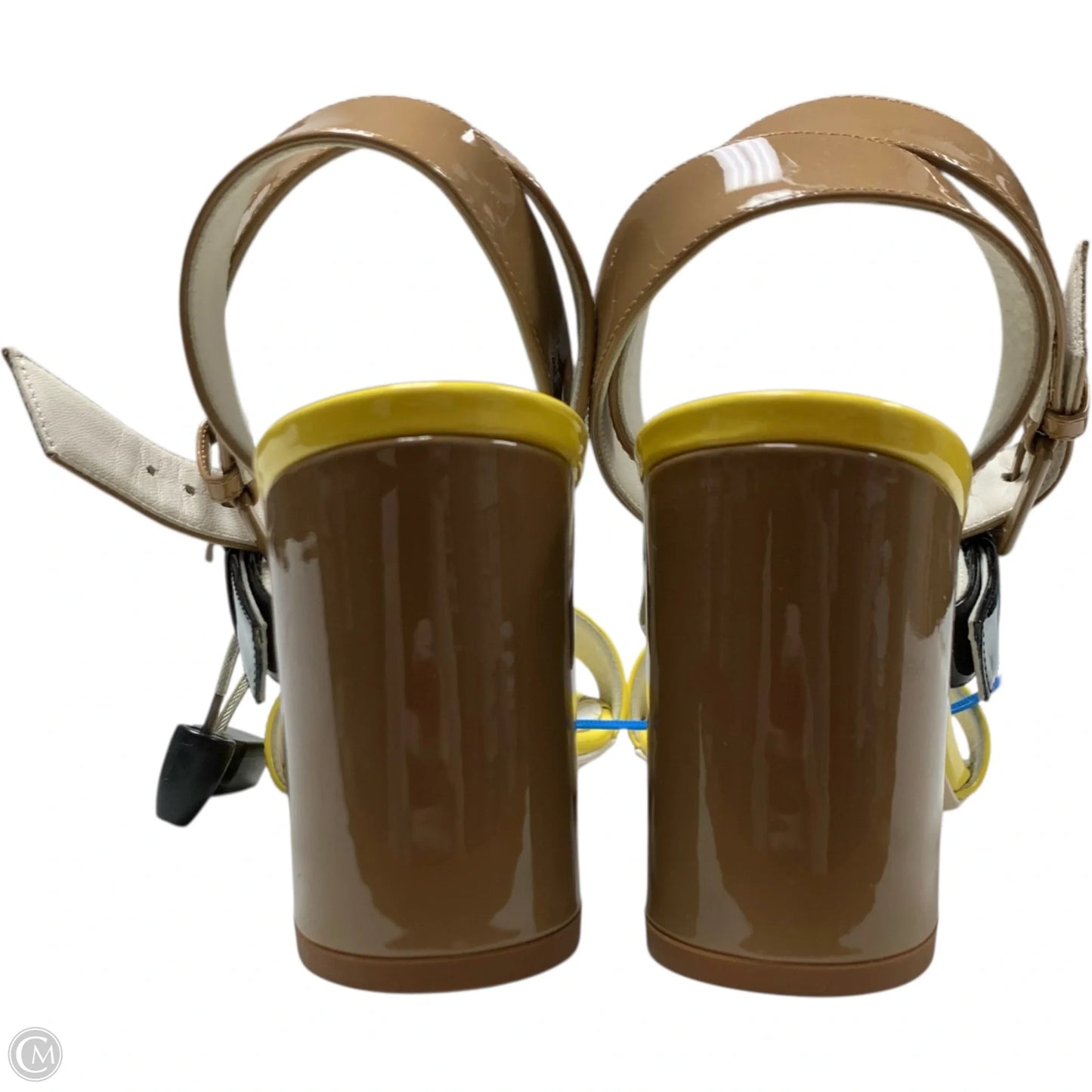 Sandals Luxury Designer By Bottega Veneta In Yellow, Size: 5.5