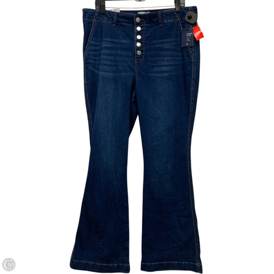 Jeans Flared By Crown And Ivy In Blue Denim, Size: 14