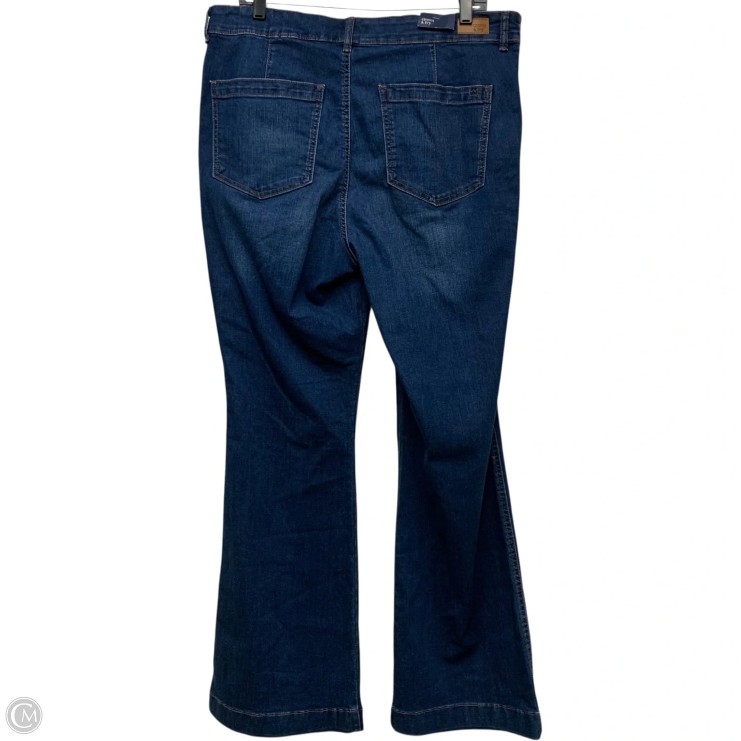 Jeans Flared By Crown And Ivy In Blue Denim, Size: 14