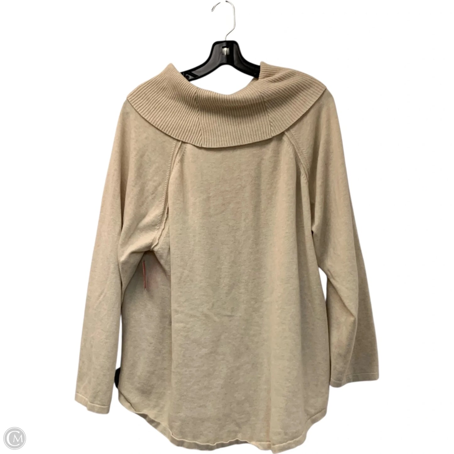 Top Long Sleeve By Jeanne Pierre In Cream, Size: 2x