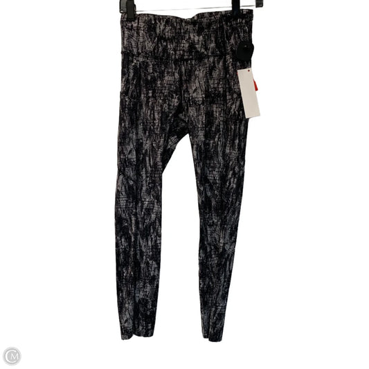 Athletic Leggings By Lululemon In Black & Grey, Size: S