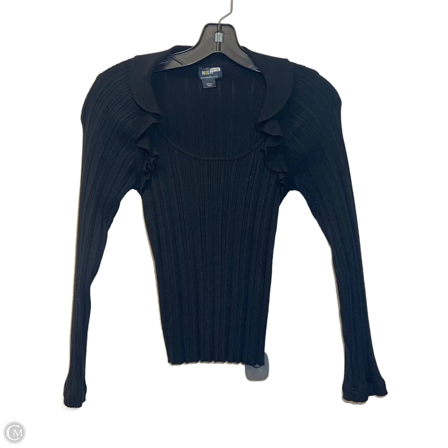 Top Long Sleeve By Maeve In Black, Size: S