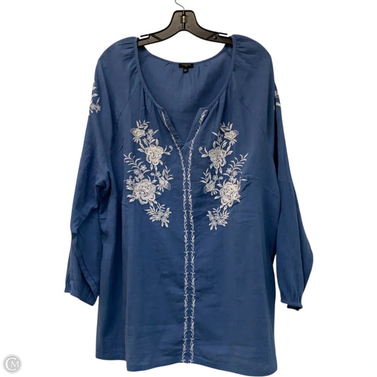 Top Long Sleeve By Talbots In Bronze, Size: 2x