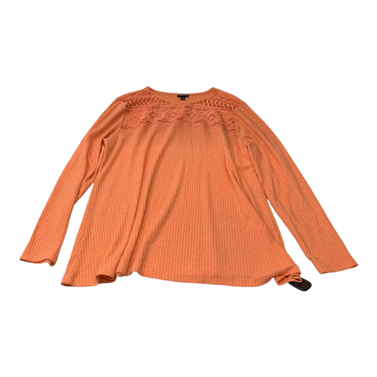 Top Long Sleeve By Torrid In Peach, Size: 1x