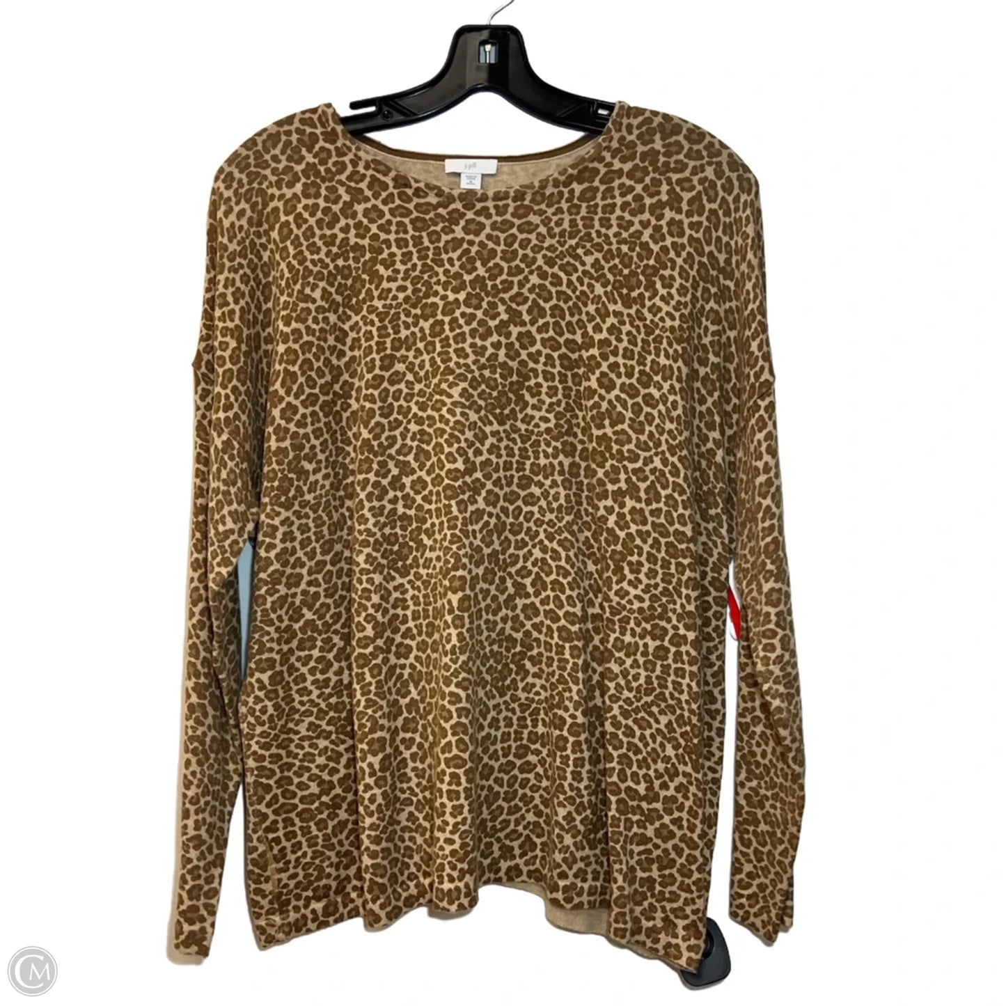 Top Long Sleeve By J. Jill In Animal Print, Size: Mp