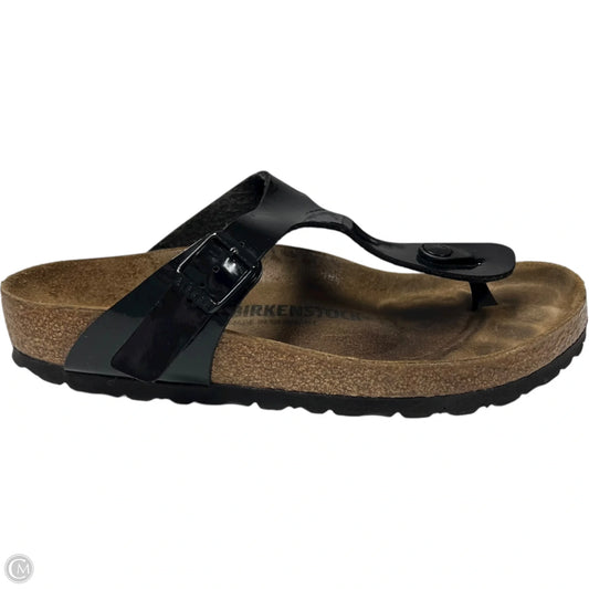 Sandals Flats By Birkenstock In Black, Size: 8
