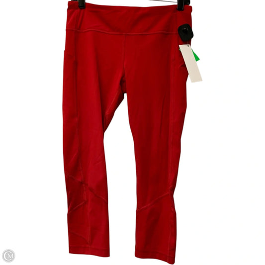 Athletic Leggings Capris By Lululemon In Red, Size: M