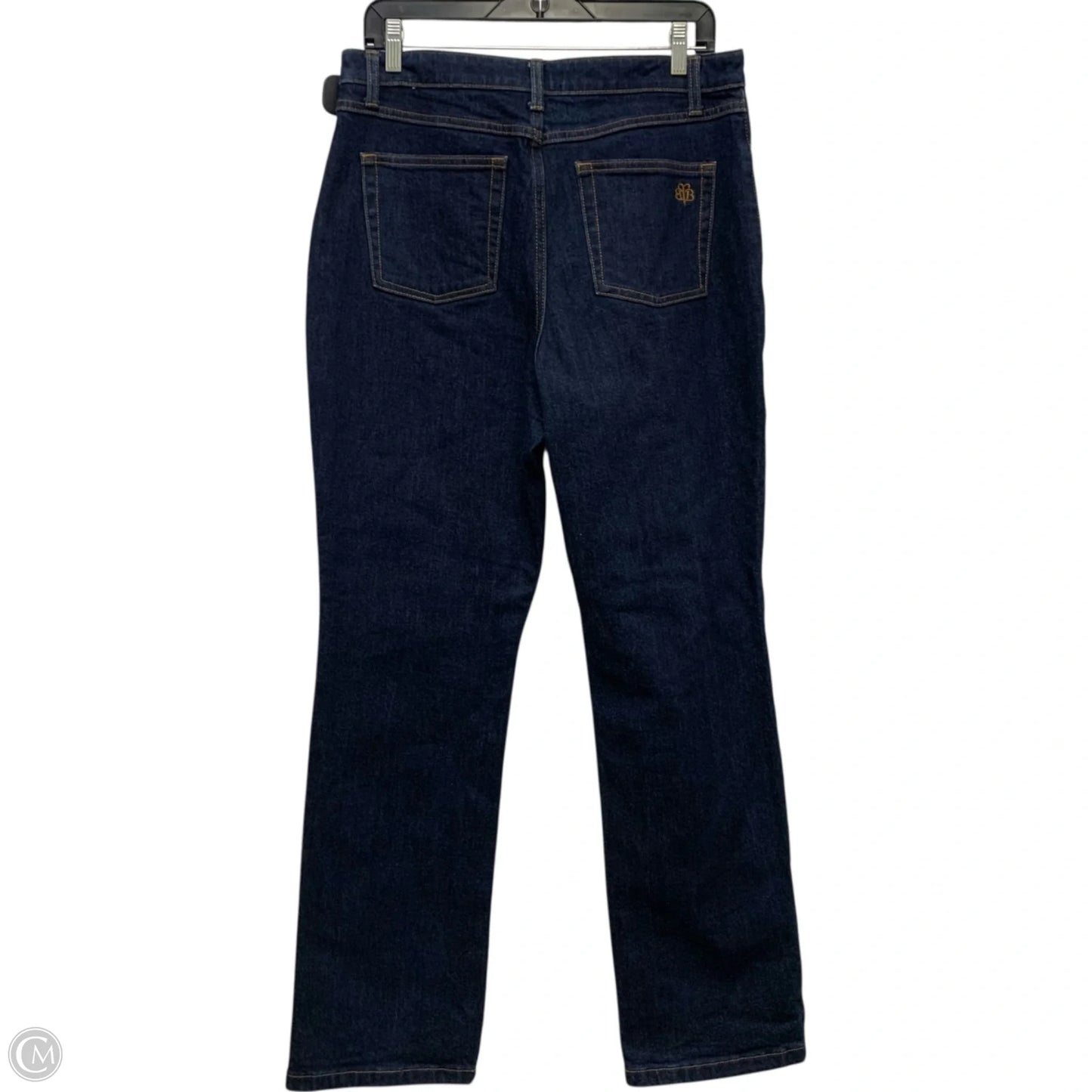 Jeans Straight By Brooks Brothers In Blue Denim, Size: 12