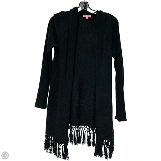 Sweater Cardigan Designer By Lilly Pulitzer In Black, Size: L