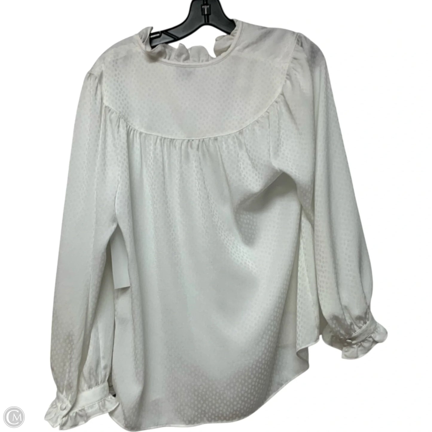 Blouse Designer By Kate Spade In White, Size: M