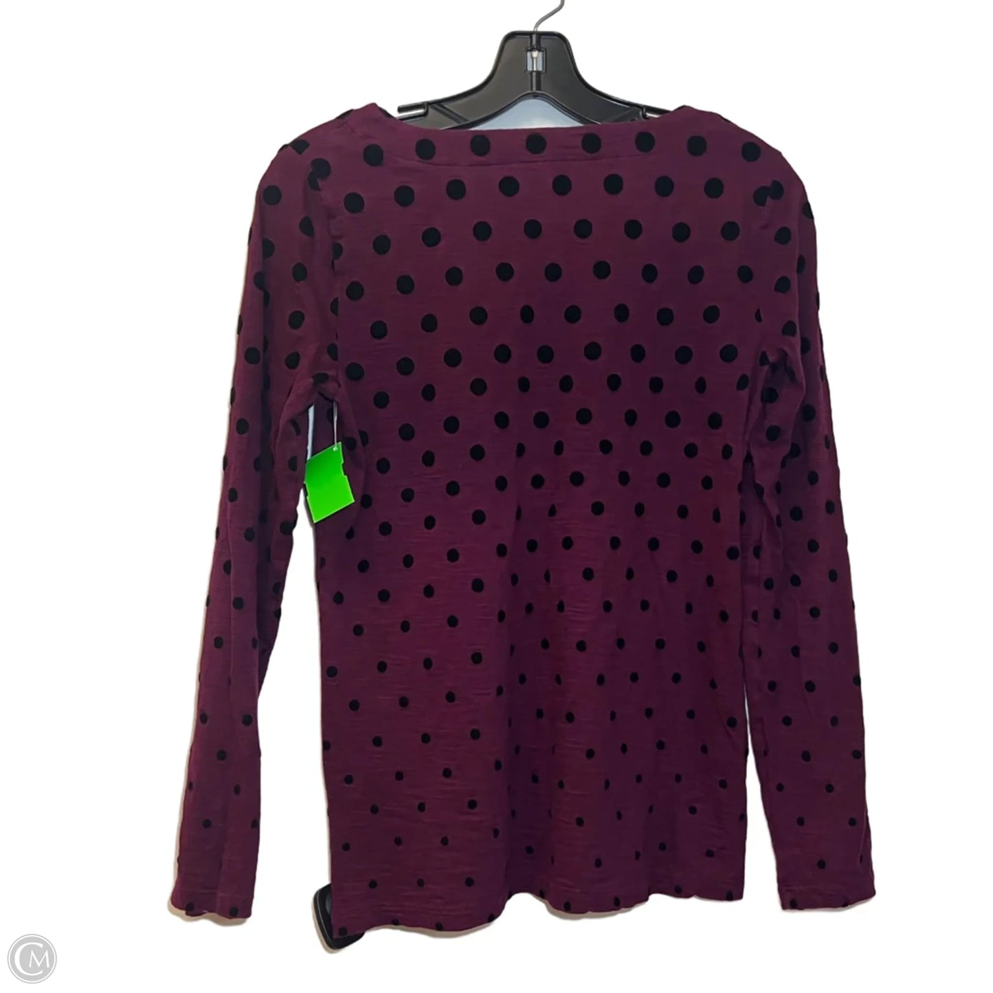 Top Long Sleeve By Talbots In Polkadot Pattern, Size: S
