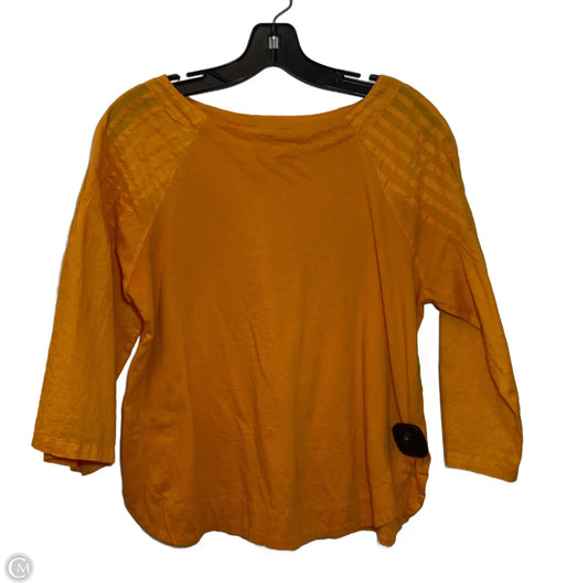 Top Long Sleeve By Maeve In Yellow, Size: S