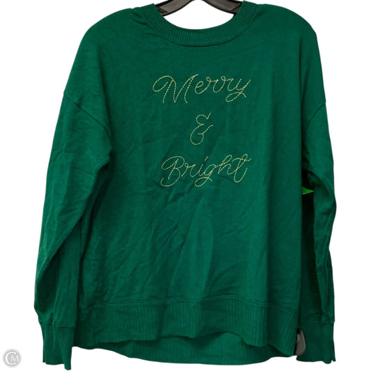 Sweater By Lane Bryant In Green, Size: 1x