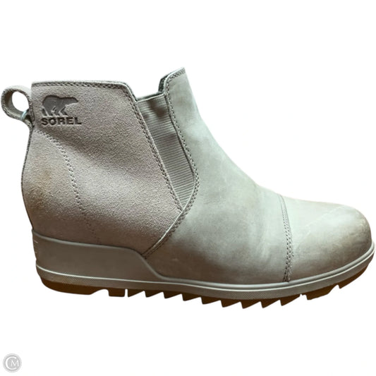Boots Ankle Heels By Sorel In Beige, Size: 9
