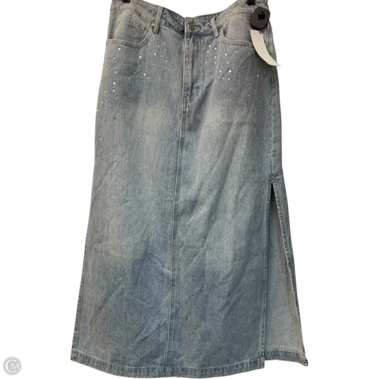 Skirt Designer By Rebecca Minkoff In Blue Denim, Size: L