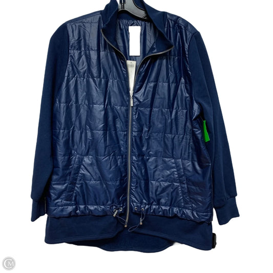 Jacket Puffer & Quilted By Chicos In Blue, Size: M