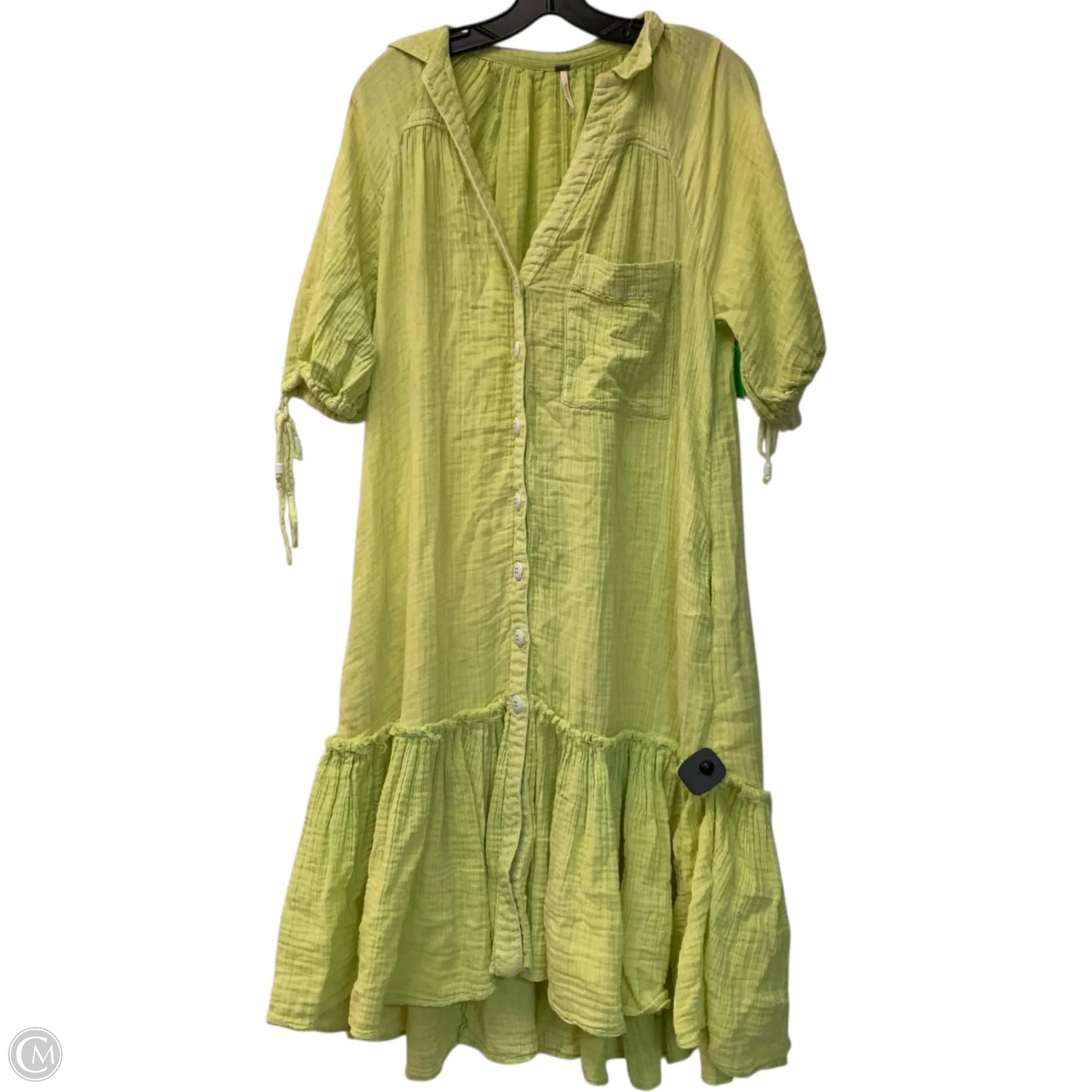 Dress Casual Midi By Free People In Chartreuse, Size: Xs