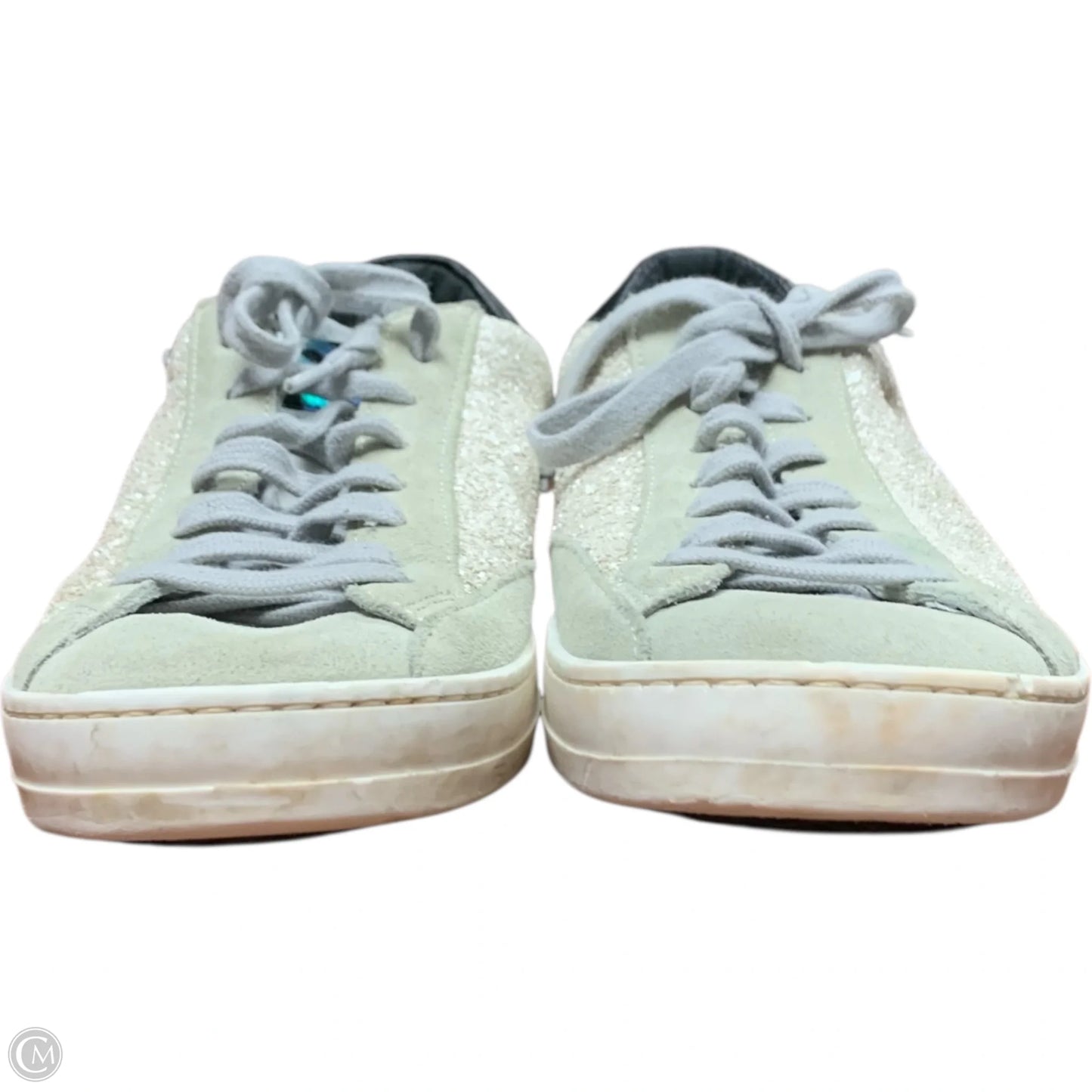 Shoes Sneakers By P448 In Cream & Grey, Size: 6.5