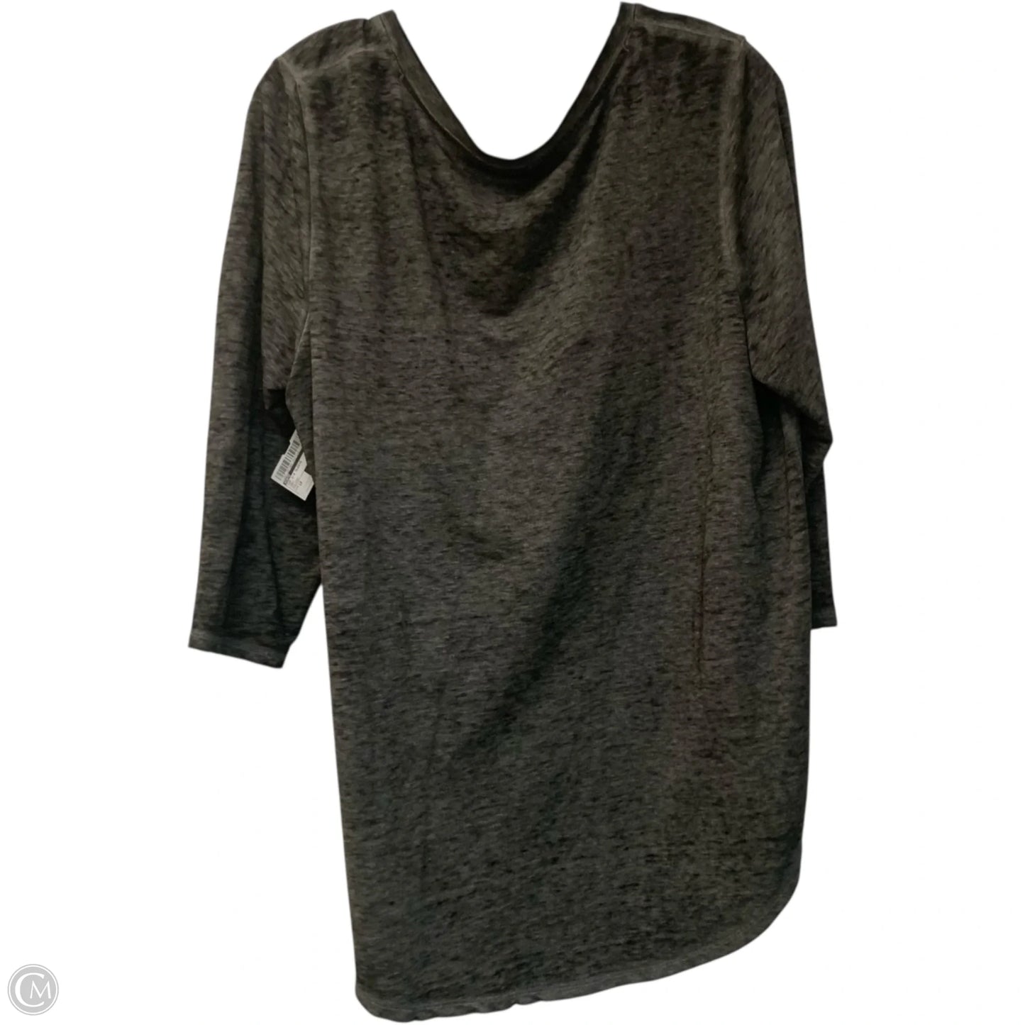 Top 3/4 Sleeve By Cato In Grey, Size: 1x