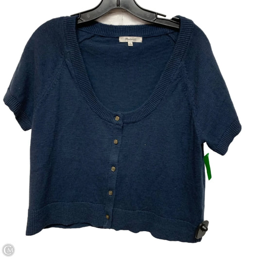 Sweater Short Sleeve By Madewell In Blue, Size: M
