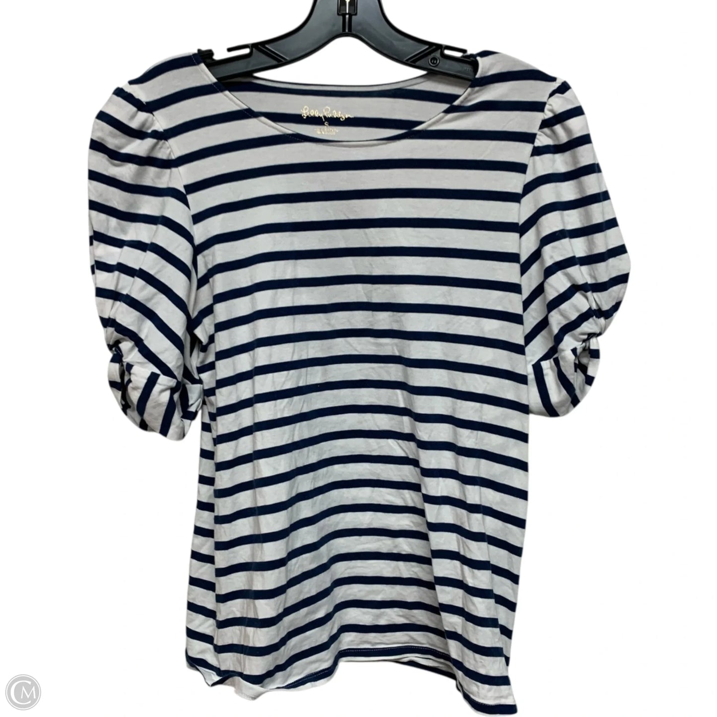 Top Short Sleeve Designer By Lilly Pulitzer In Striped Pattern, Size: S