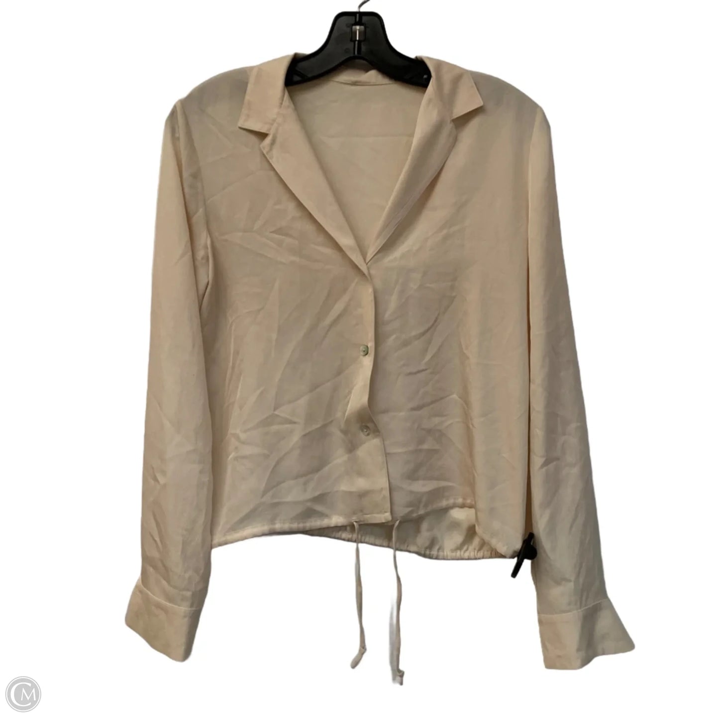 Blouse Long Sleeve By Vince In Cream, Size: Xs