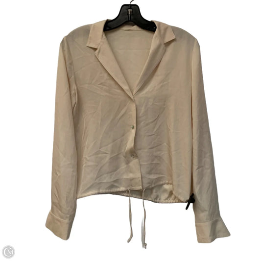 Blouse Long Sleeve By Vince In Cream, Size: Xs