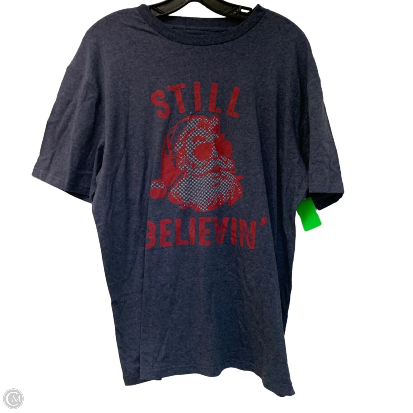 Top Short Sleeve In Blue & Red, Size: L