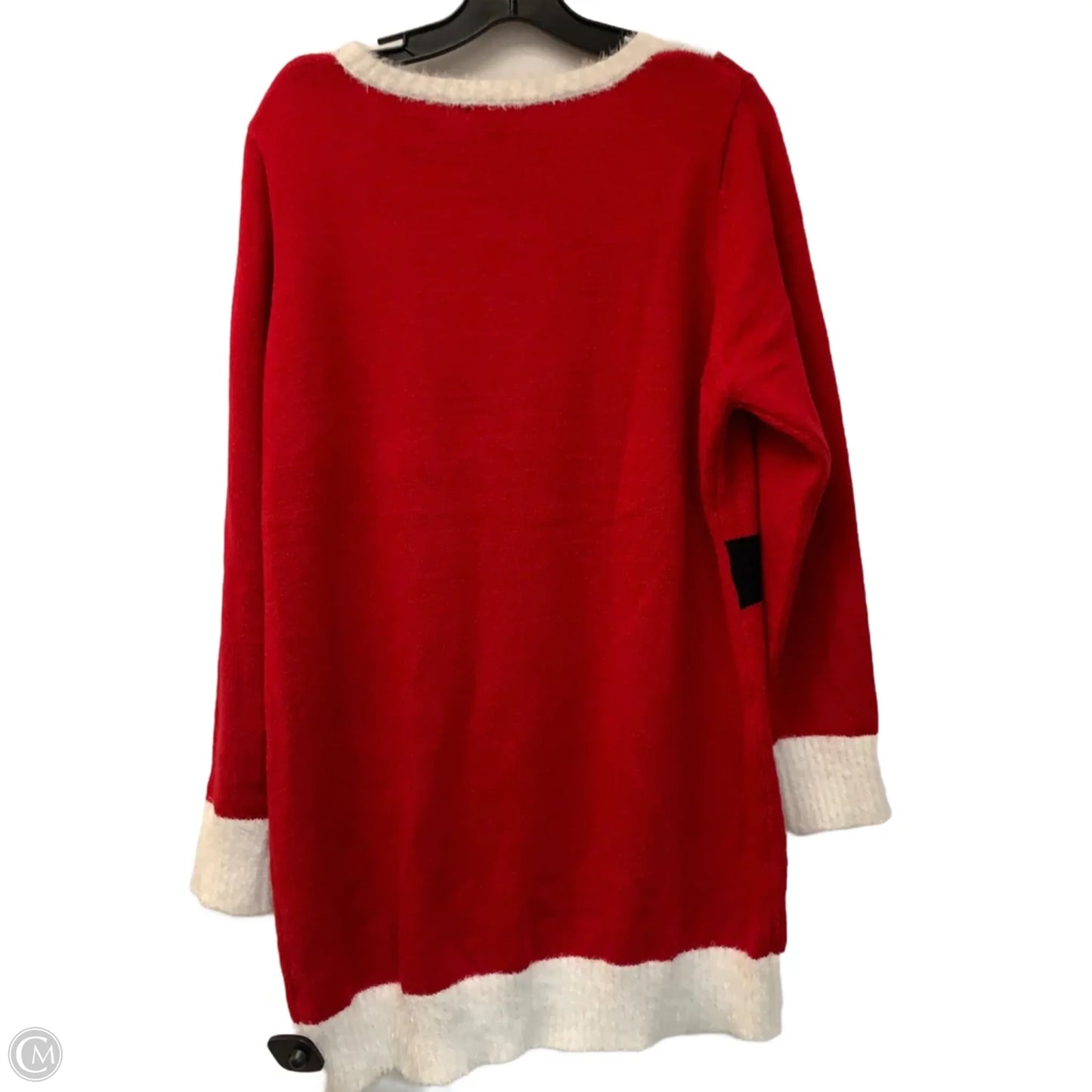 Sweater By Holiday Time In Black & Red, Size: L