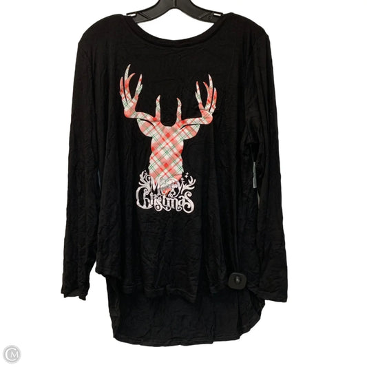 Top Long Sleeve In Black, Size: Xl