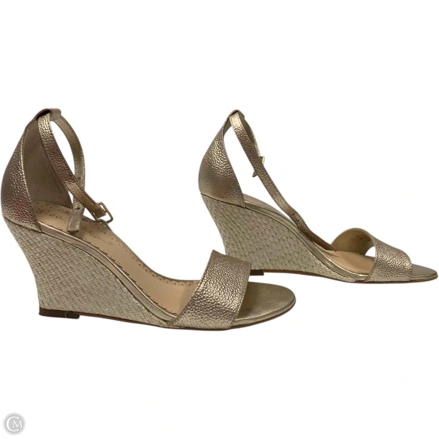 Sandals Designer By Lilly Pulitzer In Gold, Size: 6