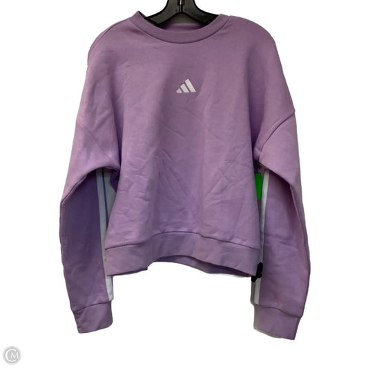 Sweatshirt Crewneck By Adidas In Purple, Size: S