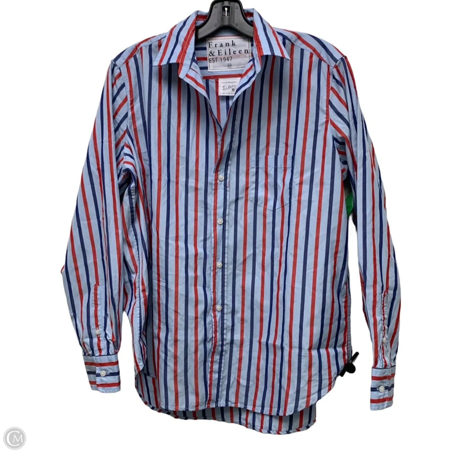 Top Long Sleeve By Frank And Eileen In Blue & Red, Size: Xs